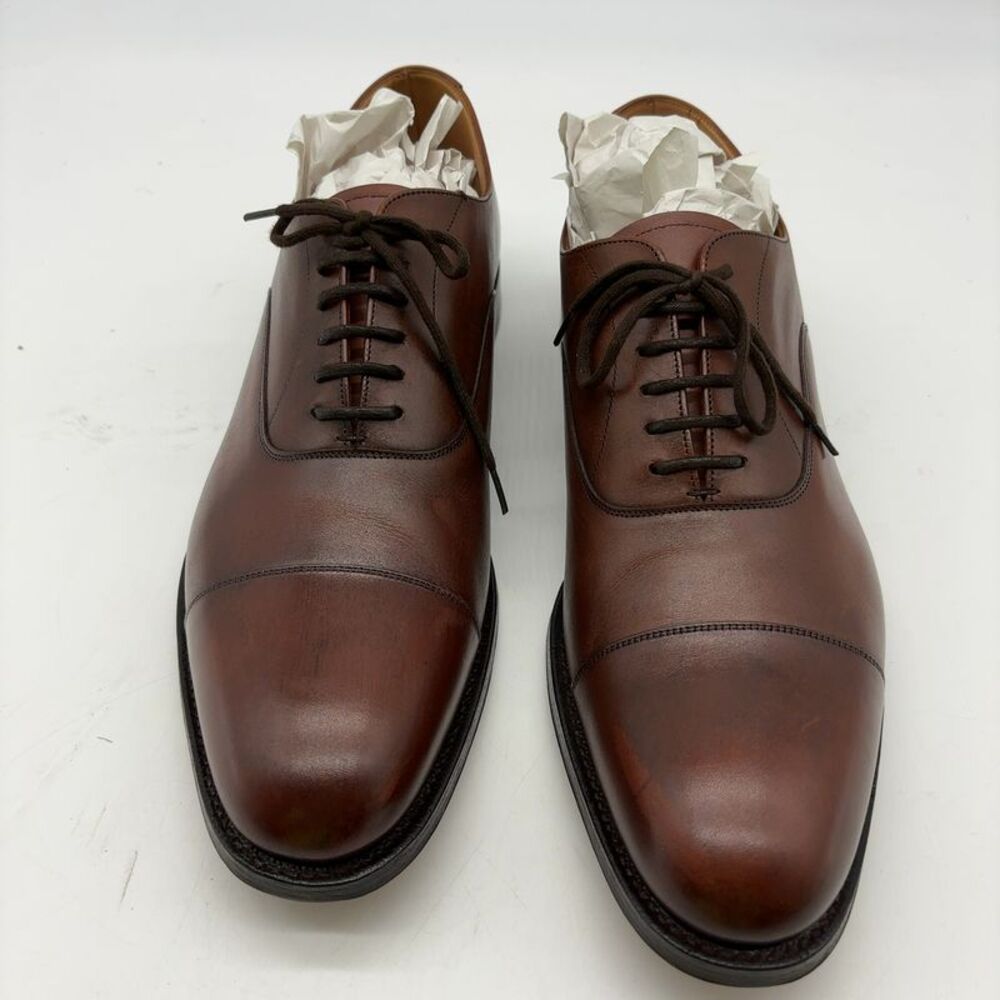 Church's Burnished Antiqued Brown Cap-toe Oxford Dress Shoes